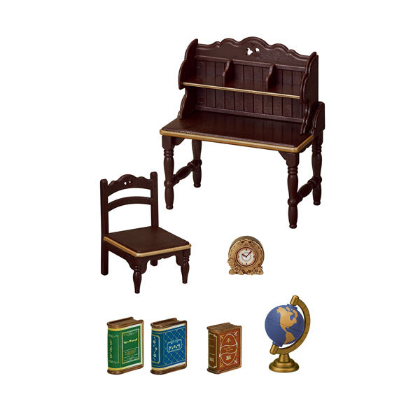 Sylvanian Families Classic Brown Furniture Kitchen Stove Cupboard Dining Table Bed Desk TV Telephone Sofa Doll House Accessories Miniature Toys