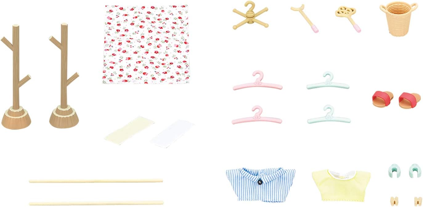 Sylvanian Families Washing Machine Vacuum Clothesline Laundry Set Doll House Accessories Miniature Toys