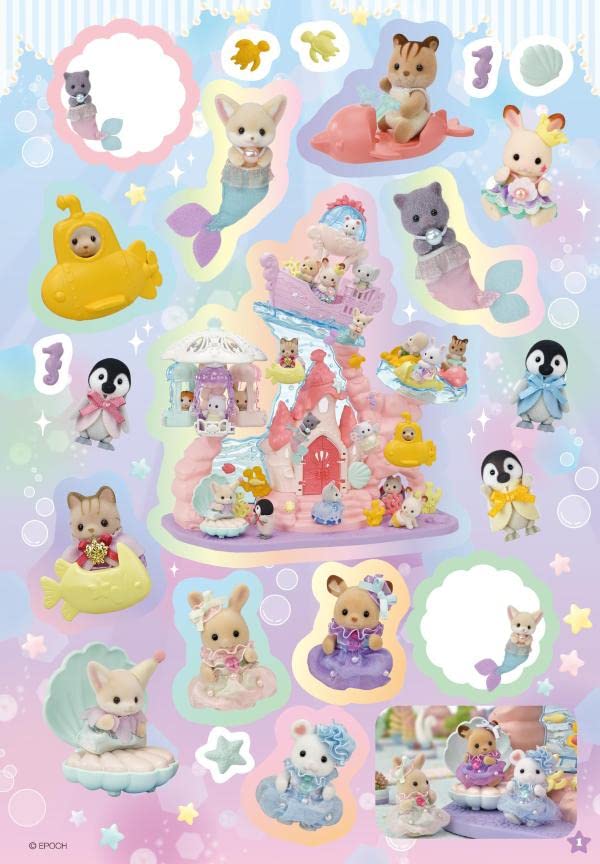 Sylvanian Families Whole Baby Sticker Book Calico Critters Stickers Cat Doll House Accessories