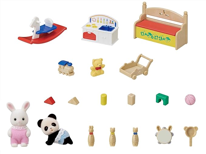 Sylvanian Families Full Toy Box Set Baby Snow White Rabbit Panda Doll House Furniture Accessories Miniature Toys