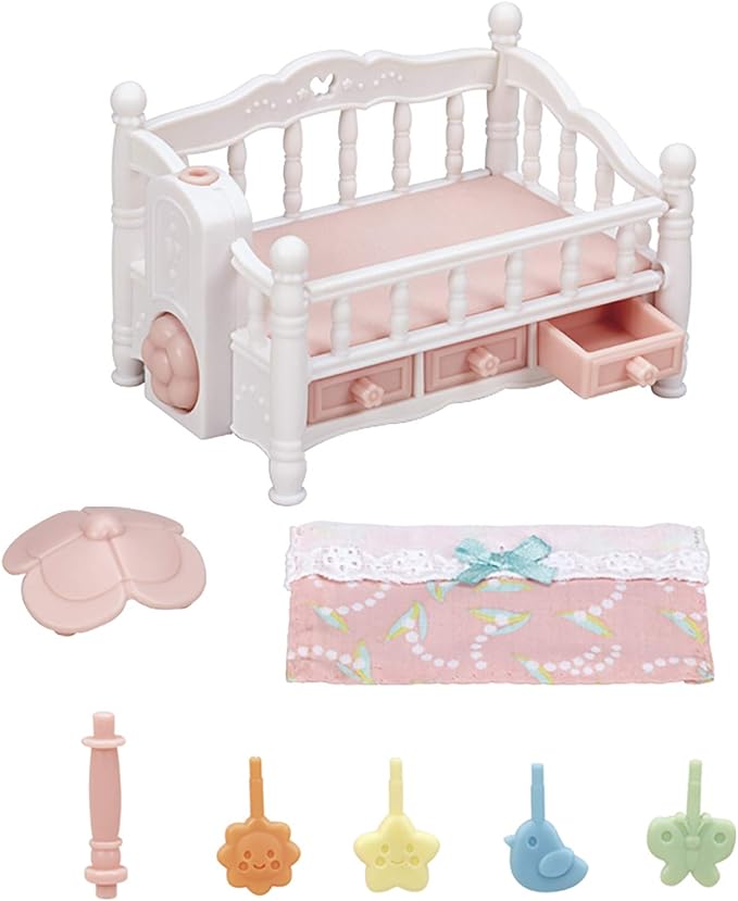 Sylvanian Families Crib with Mobile and Triple Bunk Bed Baby Furniture Doll House Accessories Miniature Toys