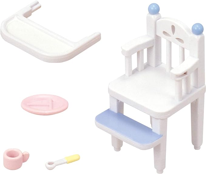 Sylvanian Families Chocolate Rabbit Baby Crib High Chair Bath Doll House Accessories Miniature Toys