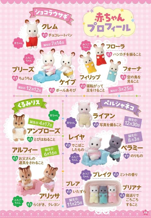 Sylvanian Families Whole Baby Sticker Book Calico Critters Stickers Cat Doll House Accessories