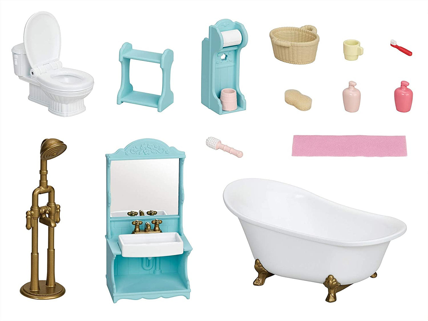 Sylvanian Families Furniture Room Set Kitchen Dining Living Bathroom Bedroom Nursery Baby Doll House Accessories