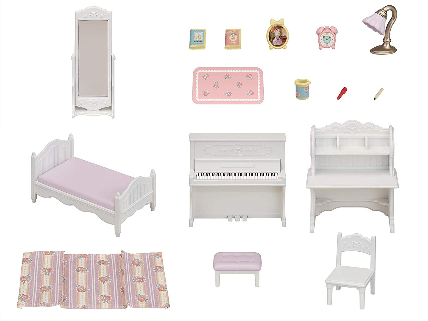 Sylvanian Families Furniture Room Set Kitchen Dining Living Bathroom Bedroom Nursery Baby Doll House Accessories