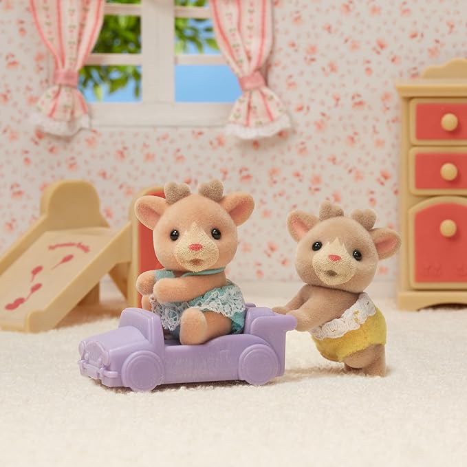 Sylvanian Families Reindeer Family Twins Doll House Accessories Maniature Toys