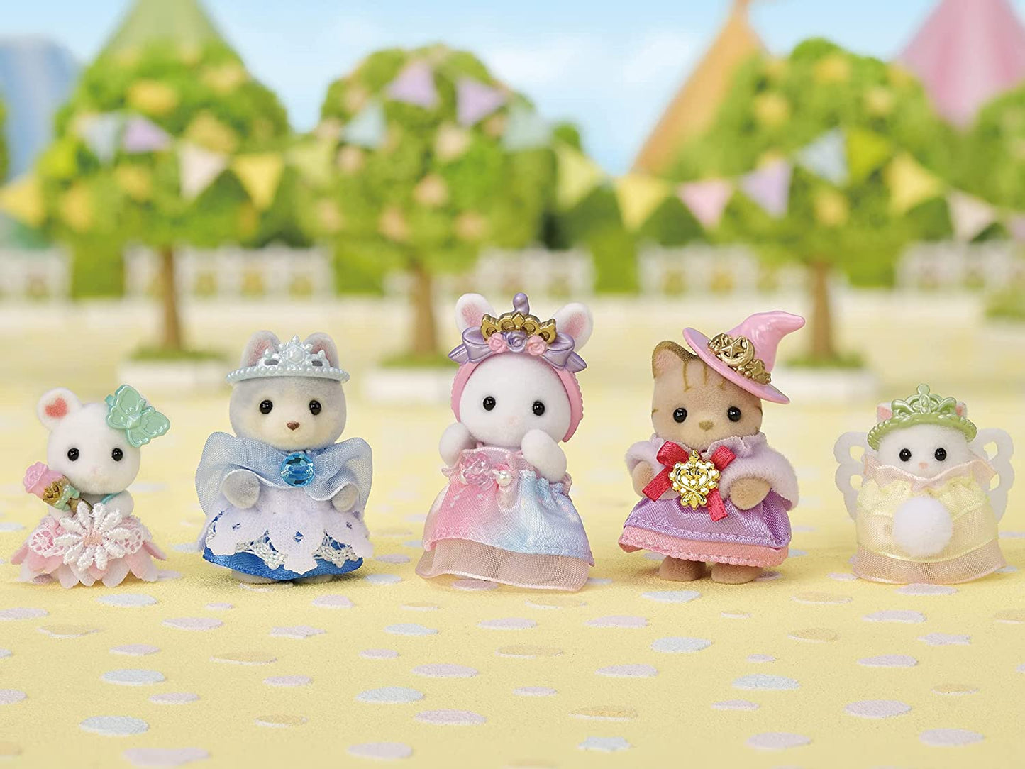 Sylvanian Families Yumeiro Baby Princess Set Cat Husky Rabbit Mouse Doll House Accessories Miniature Toy