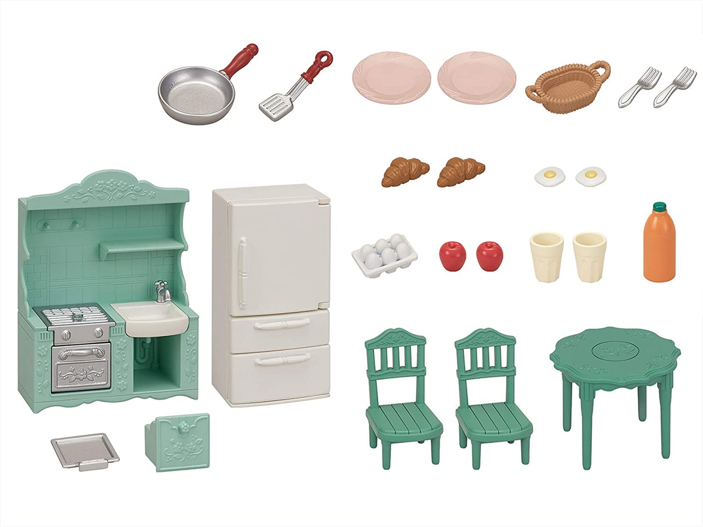 Sylvanian Families Furniture Room Set Kitchen Dining Living Bathroom Bedroom Nursery Baby Doll House Accessories