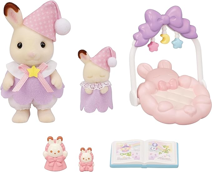 Sylvanian Families 2024 Good Night Bath Time Together Set Rabbit Mouse Baby Doll House Accessories Toys