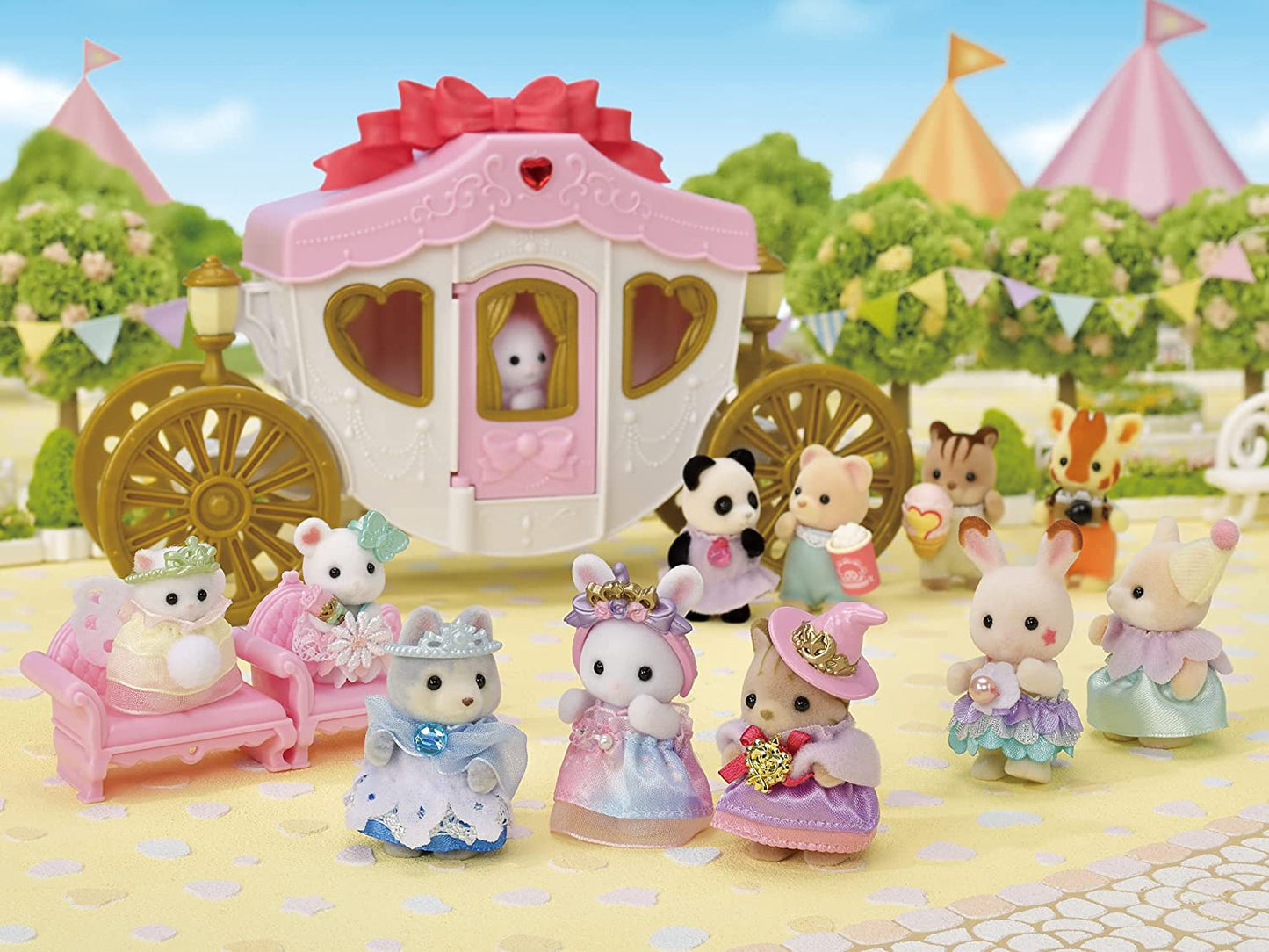 Sylvanian Families Yumeiro Baby Princess Set Cat Husky Rabbit Mouse Doll House Accessories Miniature Toy