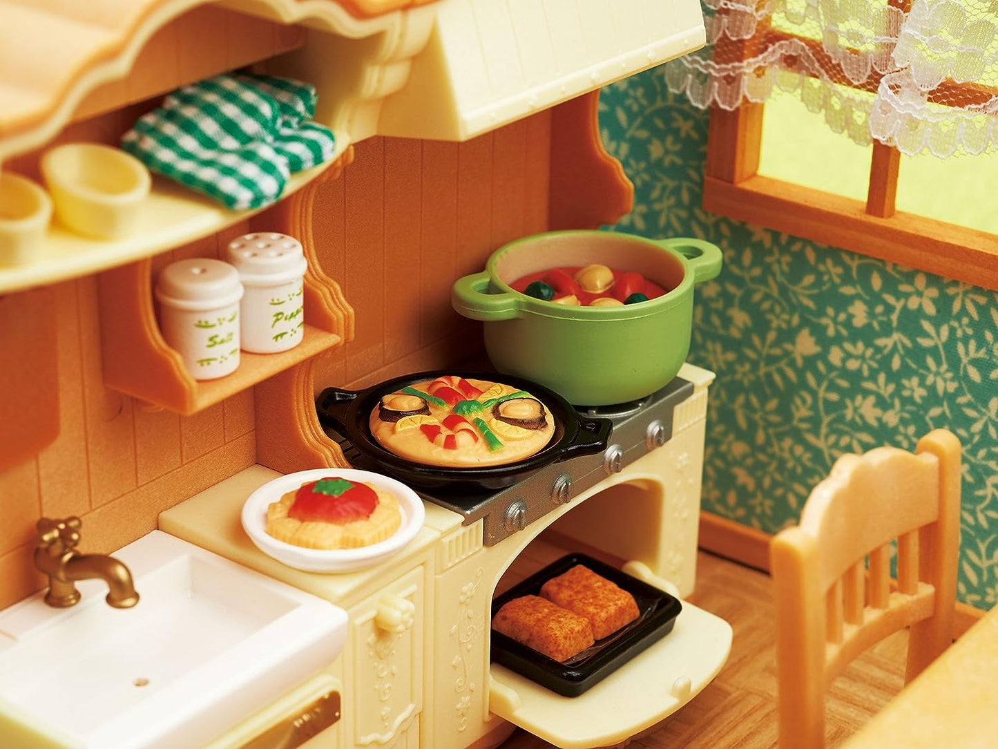 Sylvanian Families Lunch Pancake Breakfast Cooking Food Furniture Doll House Accessories Toy