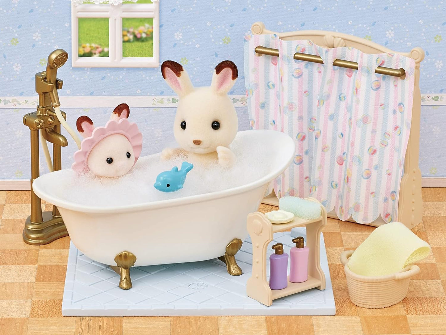 Sylvanian Families Toilet, Bath and Shower Set Doll House Accessories Miniature Toys