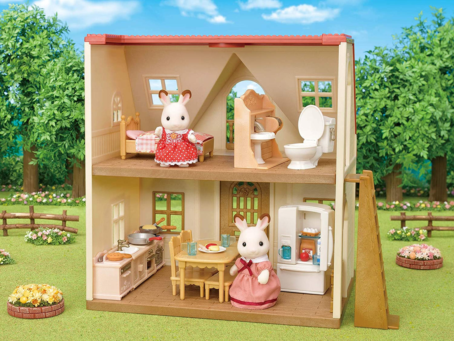 Sylvanian Families My First Furniture Starter Set Kitchen Bathroom Rabbit Doll House Accessories Miniature Toys