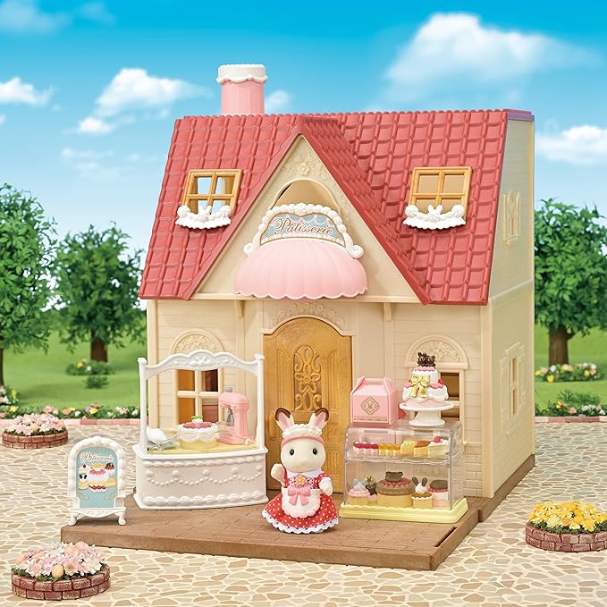 Sylvanian Families 2024 First Cake Shop Set Doll House Furniture Accessories Miniature Toys