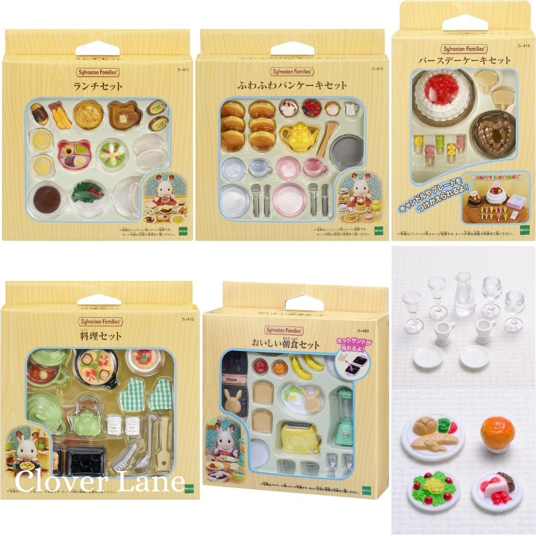 Sylvanian Families Lunch Pancake Breakfast Cooking Food Furniture Doll House Accessories Toy