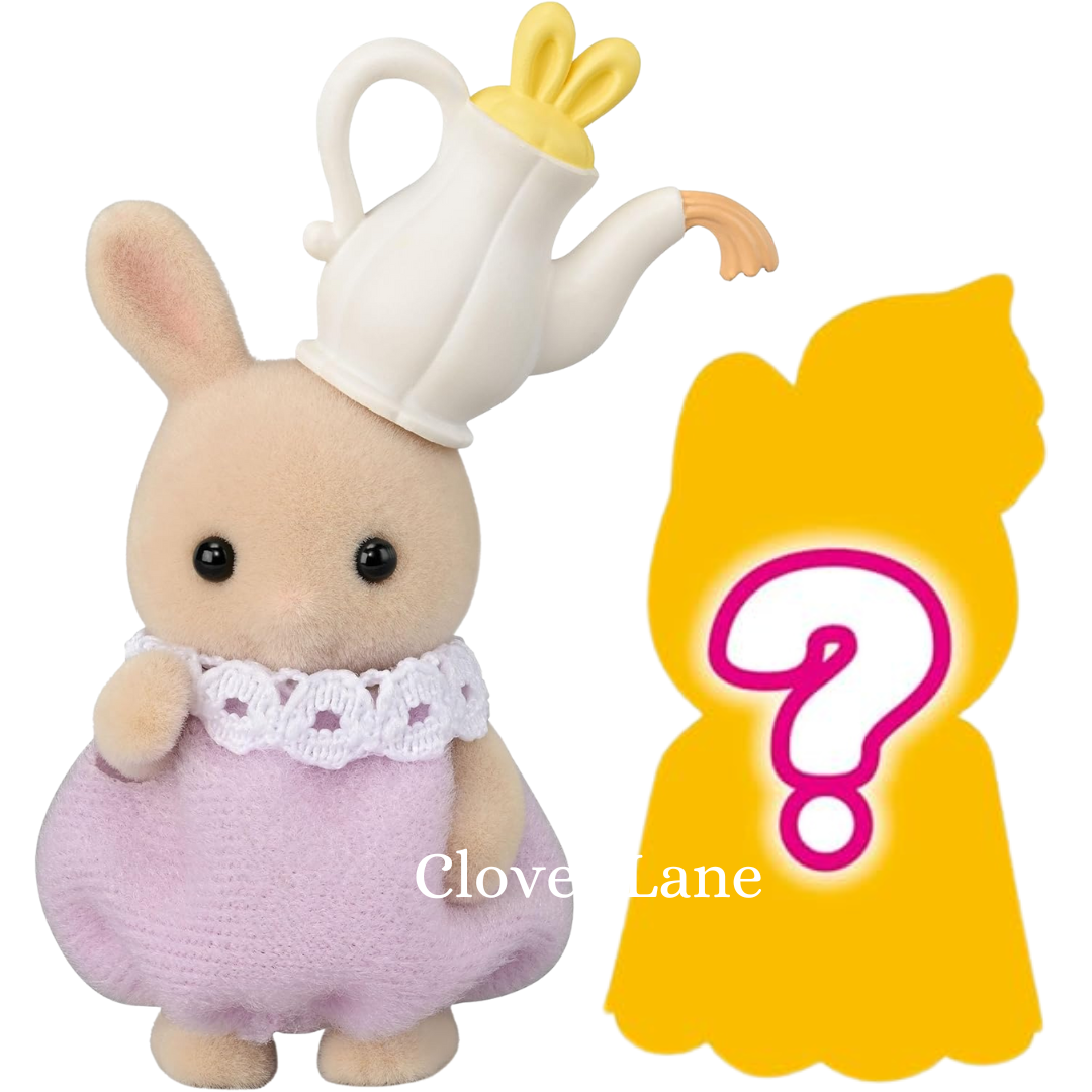Sylvanian Families 2024 Baby Cake Party Series Blind Bag Cat Rabbit Alpaca Squirrel Baby Doll House Accessories Miniature Toys clover lane cloverlaneph