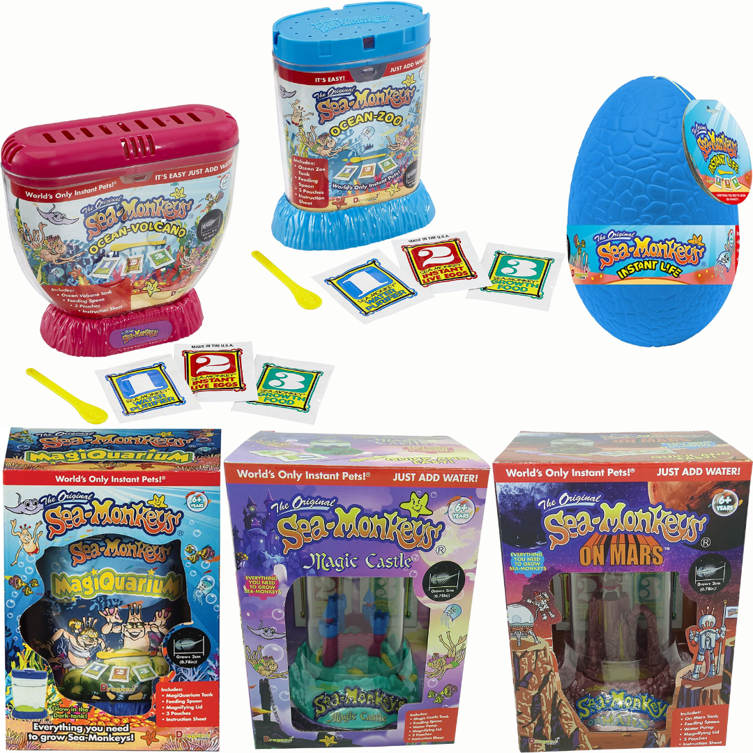 Original Sea Monkeys Ocean Zoo On Mars Magic Castle Instant LIfe Eggs Aquarium Kit Pet Toy