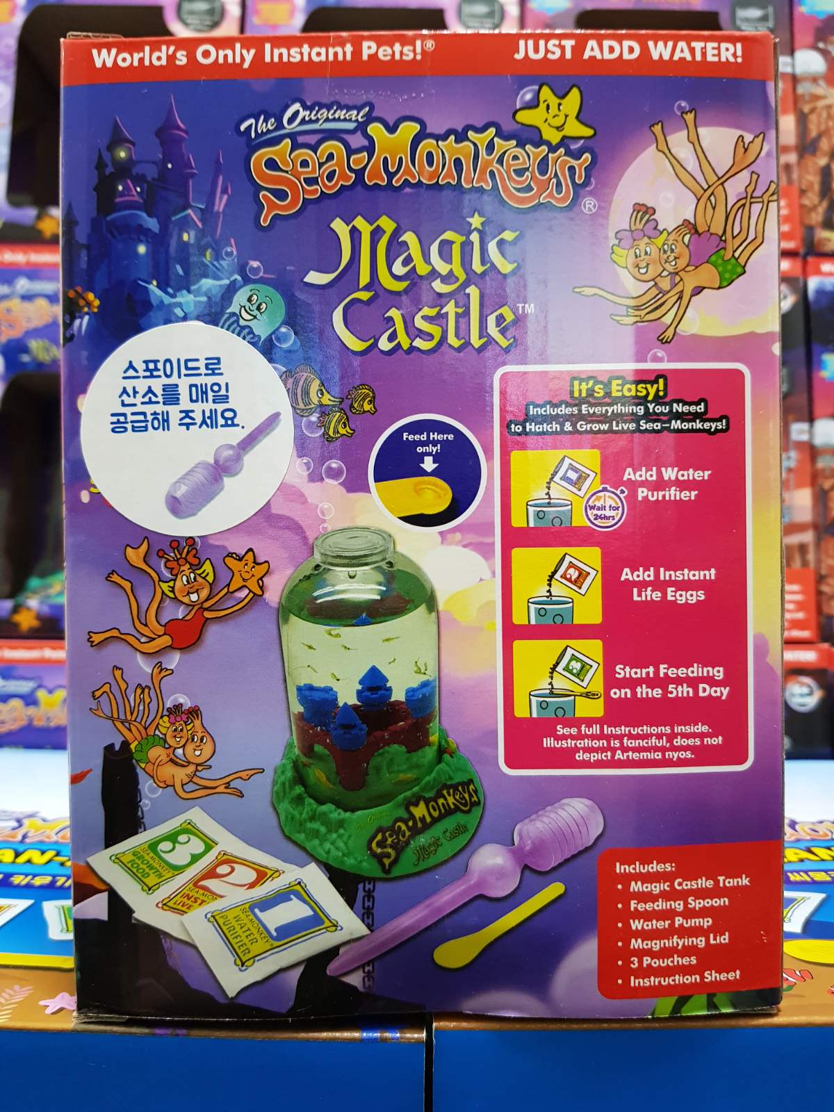 Original Sea Monkeys Ocean Zoo On Mars Magic Castle Instant LIfe Eggs Aquarium Kit Pet Toy