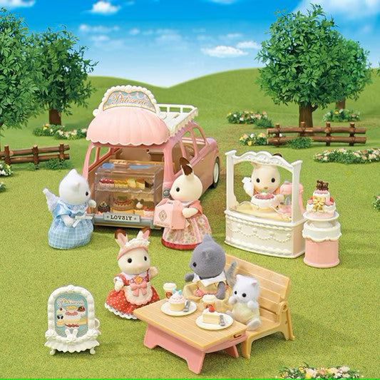 Sylvanian Families 2024 First Cake Shop Set Doll House Furniture Accessories Miniature Toys