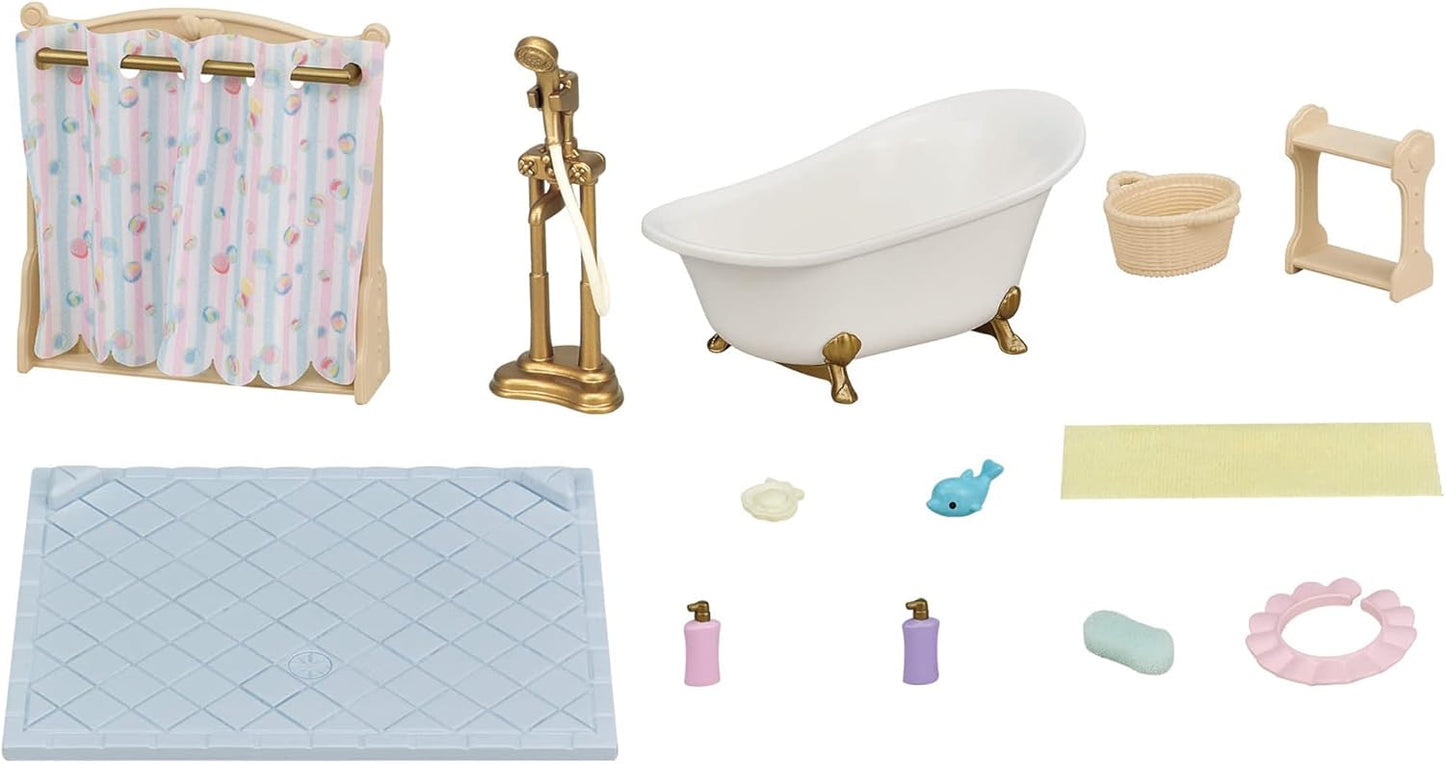 Sylvanian Families Toilet, Bath and Shower Set Doll House Accessories Miniature Toys