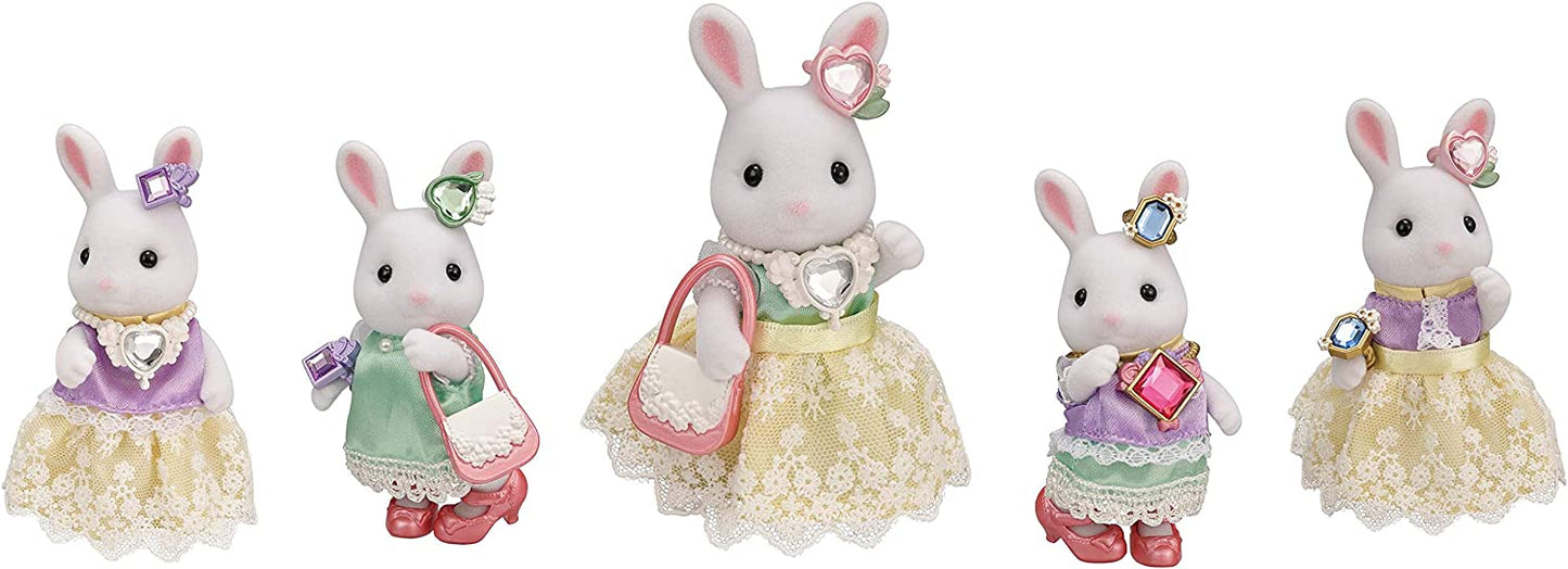 Sylvanian Families Town Series Fashion Persian Cat Sister Outfit Caramel Dog Shoes Mouse Ribbon Rabbit Jewely Collection Doll House Accessories Miniature Toys