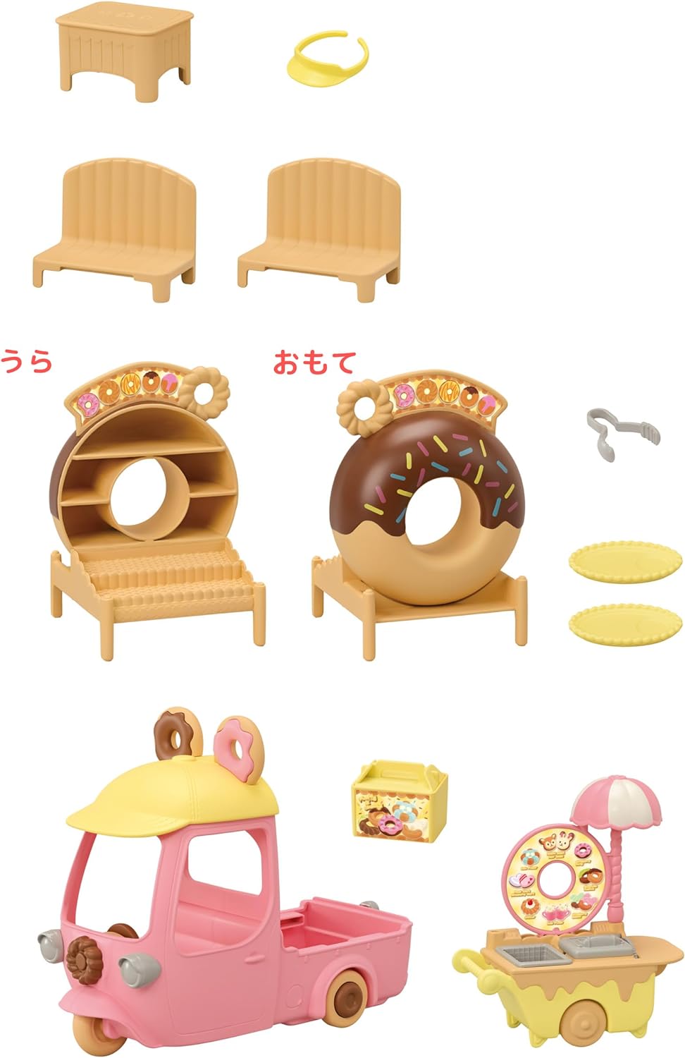 Sylvanian Families 2024 Otoke! Delicious Donut Wagon Shop Doll House Accessories Miniature Toys