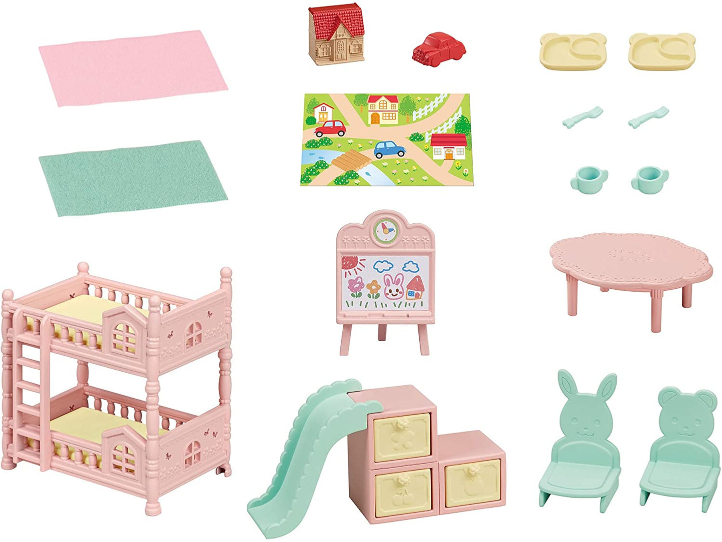 Sylvanian Families Furniture Room Set Kitchen Dining Living Bathroom Bedroom Nursery Baby Doll House Accessories