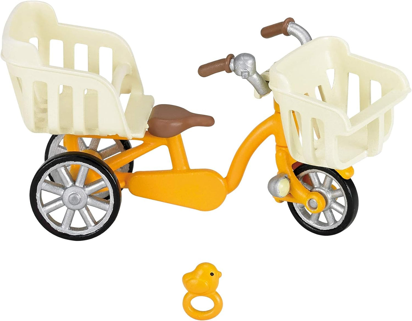 Sylvanian Families Three Seater Kids Bicycle Tricycle and Car Baby Doll House Accessories Miniature Toys