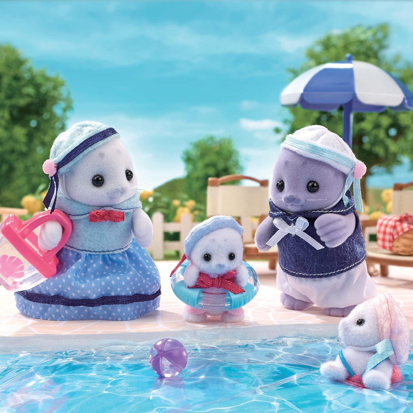 Sylvanian Families Seal Family Baby Doll House Accessories Miniature Toys