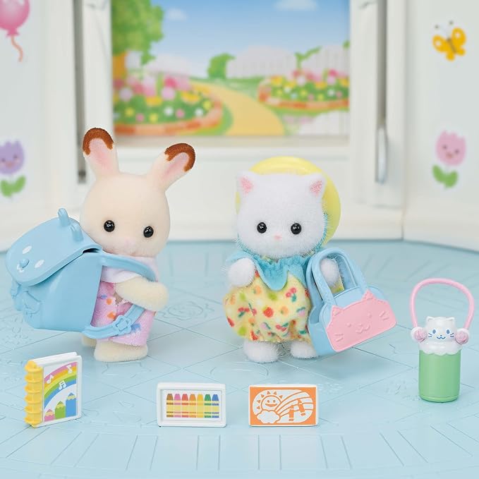 Sylvanian Families Friendship Baby Set Cat Rabbit Panda Mouse Squirrel Fox Sheep Calico Critters Kindergarten Nursery Doll Accessories