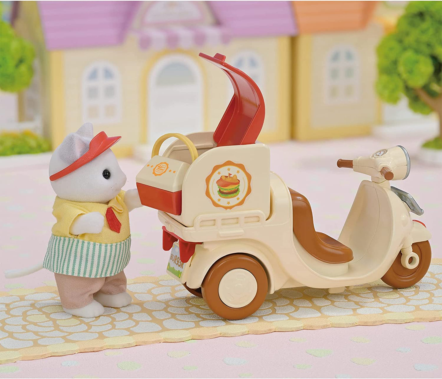 Sylvanian Families Freshly Made Hamburger Wagon Shop Doll House Furniture Accessories Miniature Toys