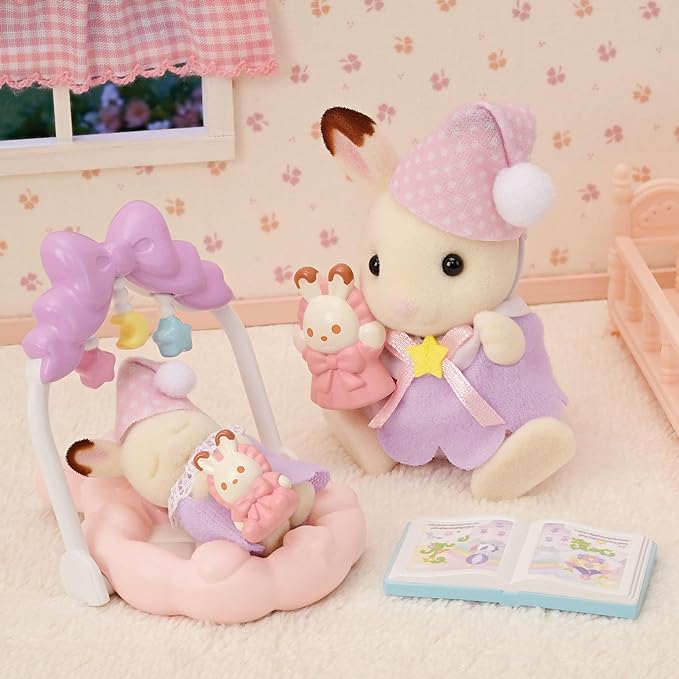 Sylvanian Families 2024 Good Night Bath Time Together Set Rabbit Mouse Baby Doll House Accessories Toys