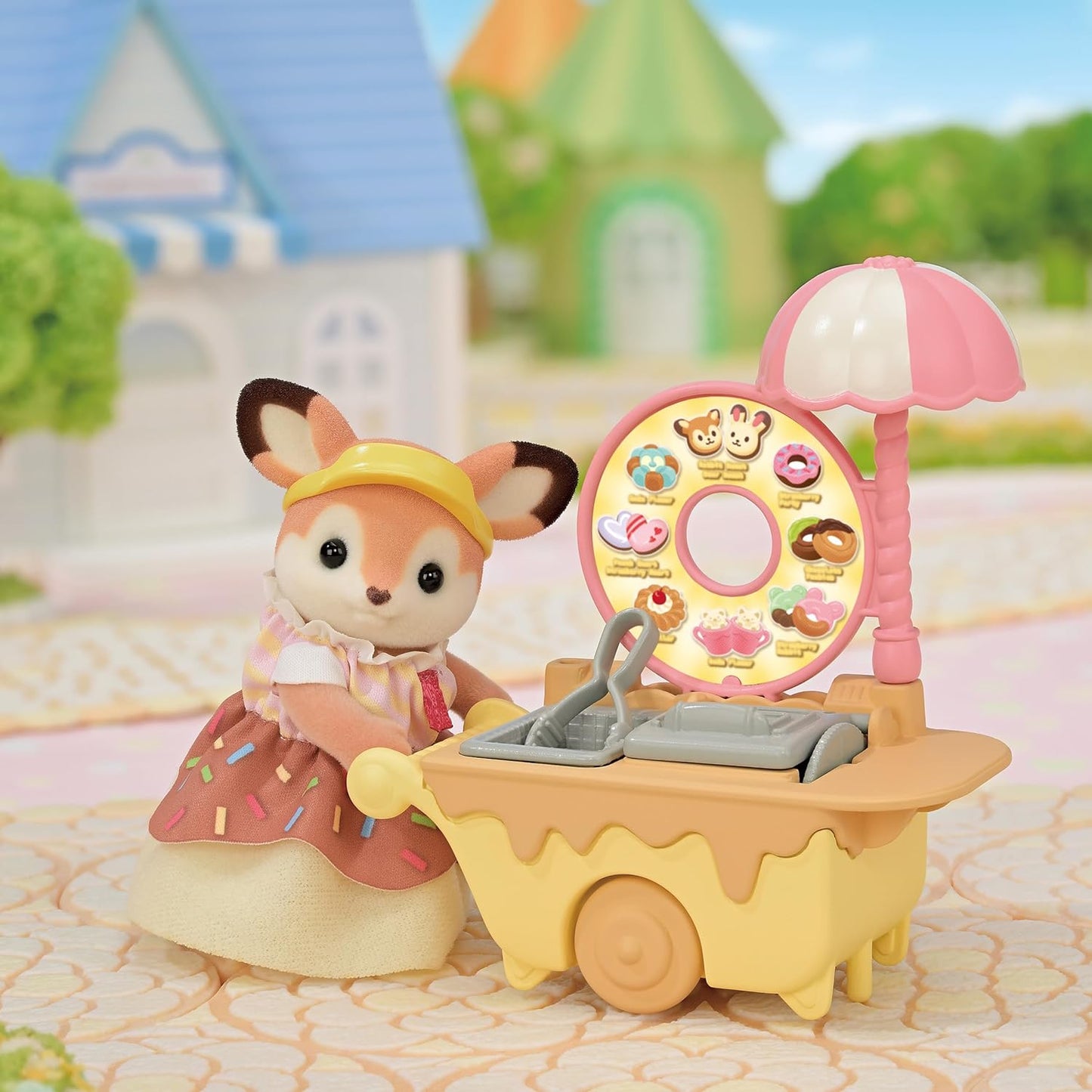 Sylvanian Families 2024 Otoke! Delicious Donut Wagon Shop Doll House Accessories Miniature Toys