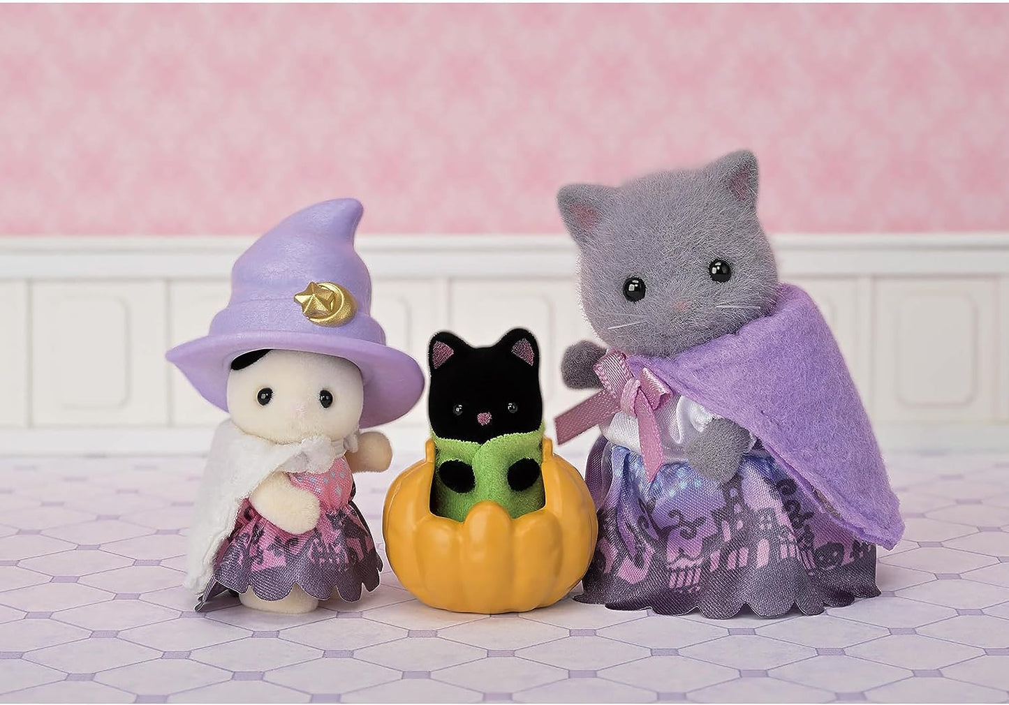 Sylvanian Families Seasonal Halloween Party Set Calico Critters Cat Baby Doll House Accessories Toys