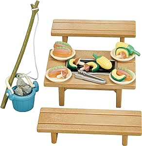 Sylvanian Families Vegetable Gardening Family BBQ Set Doll House Accessories Miniature Toys