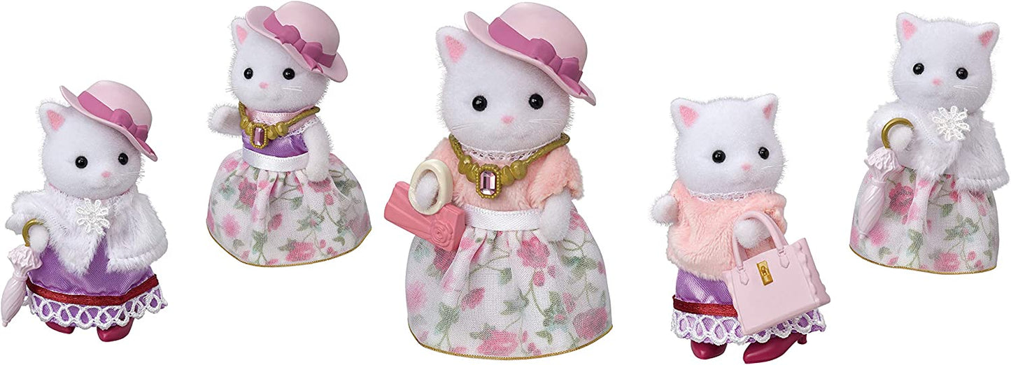 Sylvanian Families Town Series Fashion Persian Cat Sister Outfit Caramel Dog Shoes Mouse Ribbon Rabbit Jewely Collection Doll House Accessories Miniature Toys