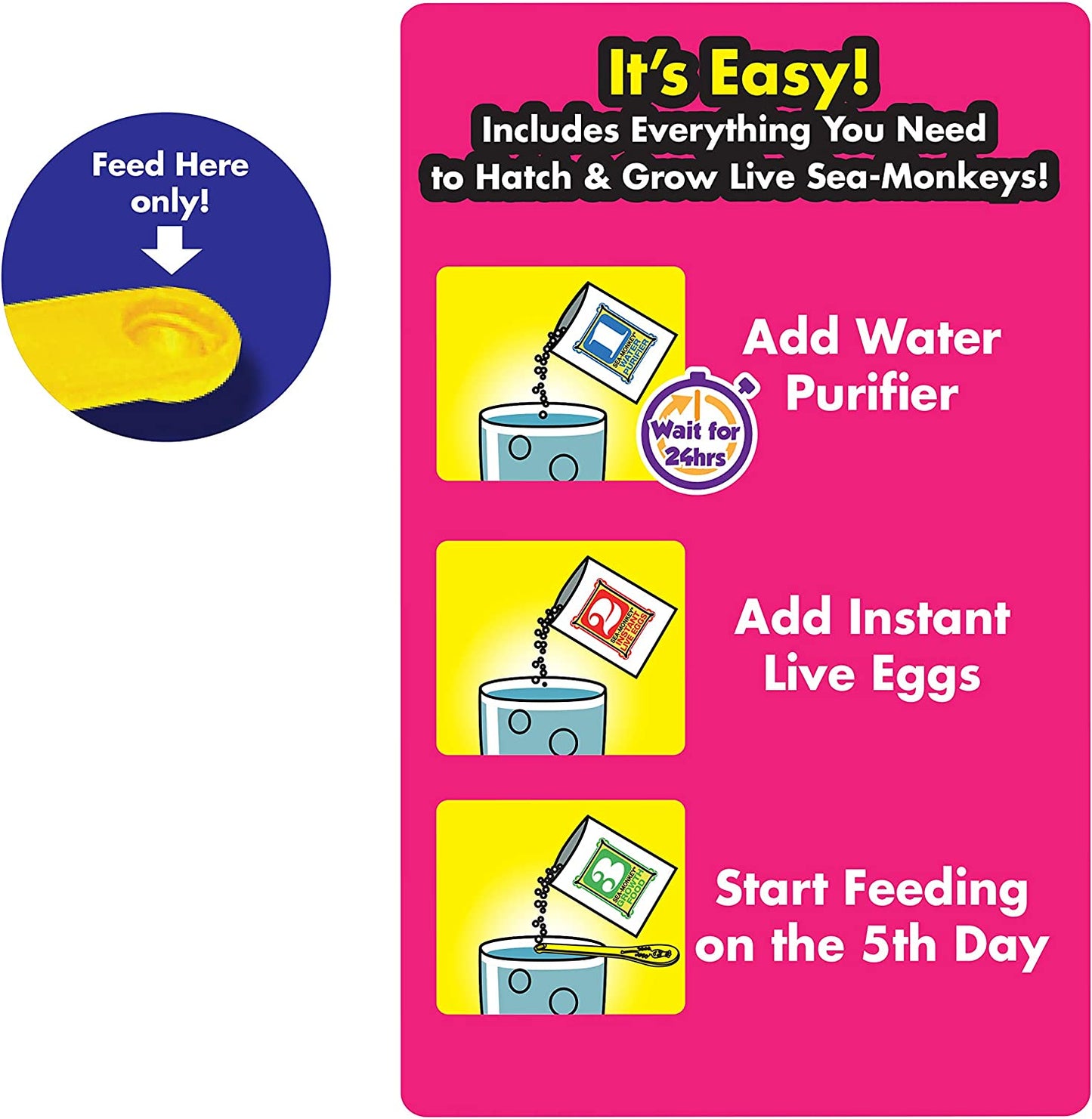 Original Sea Monkeys Ocean Zoo On Mars Magic Castle Instant LIfe Eggs Aquarium Kit Pet Toy