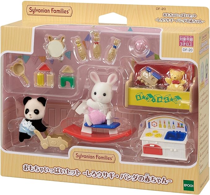 Sylvanian Families Full Toy Box Set Baby Snow White Rabbit Panda Doll House Furniture Accessories Miniature Toys