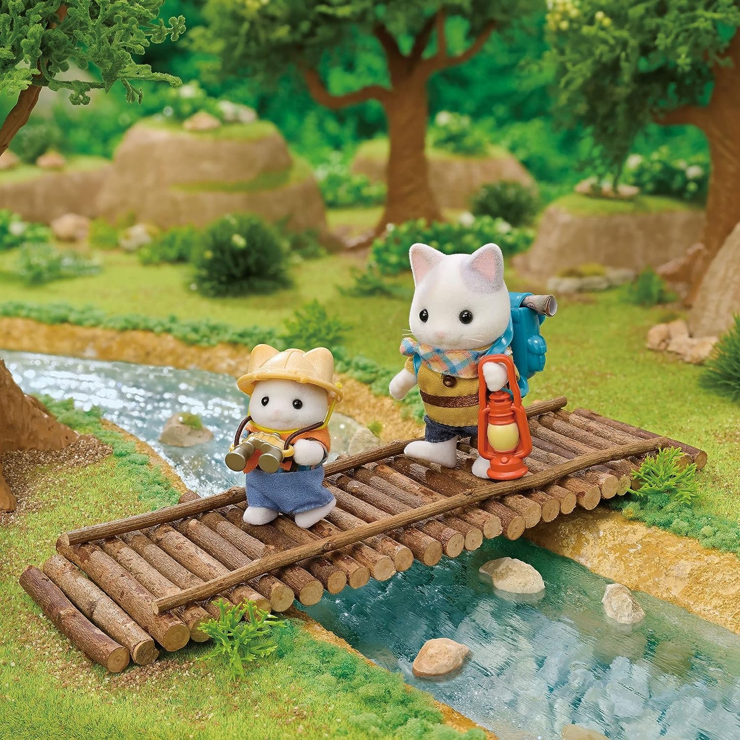Sylvanian Families Exploration Set Latte Latin Cat Brothers Doll House Accessories Miniature Toys