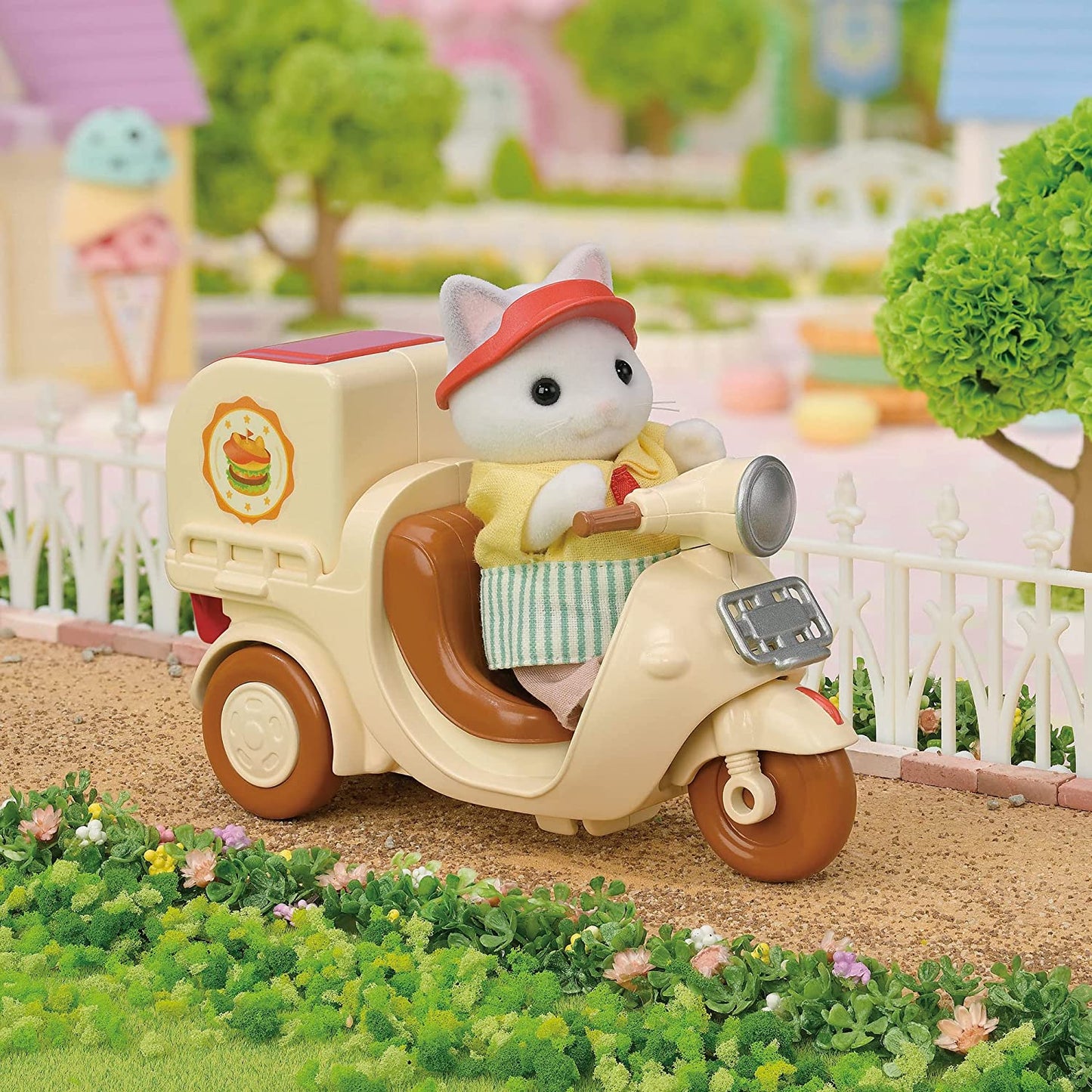Sylvanian Families Freshly Made Hamburger Wagon Shop Doll House Furniture Accessories Miniature Toys