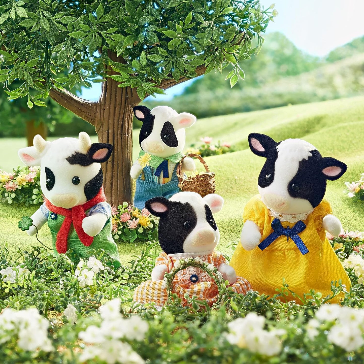 Sylvanian Families Cow Family Doll House Accessories Miniature Toys