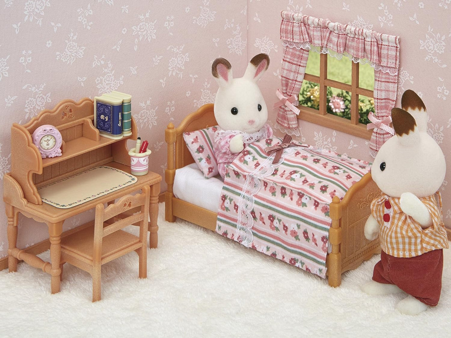 Sylvanian Families Bunk Single Semi Double Bed Study Desk Dressing Table Piano Bedroom Furniture Doll House Accessories Miniature Toys
