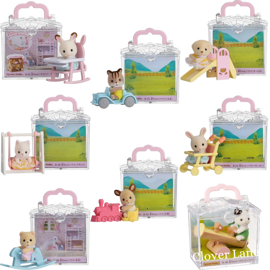 Sylvanian Families Baby House Series Cat Rabbit Squirrel Deer Bear Doll Accessories Miniature Toys