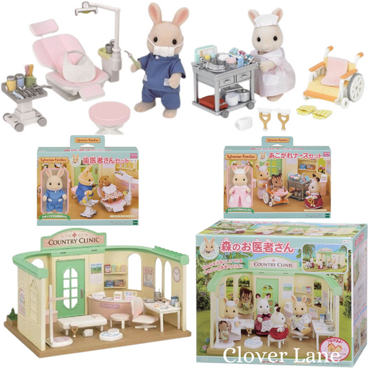 Sylvanian Families Country Dentist Nurse Clinic Doctor Doll House Accessories Miniature Toys