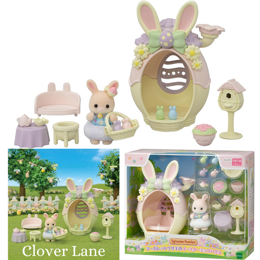 Sylvanian Families 2024 Margaret Rabbit Easter Egg House Baby Doll House Accessories Toys