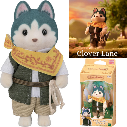 Sylvanian Families Husky Brother Bruce Calico Critters Dog Doll House Accessories Toys