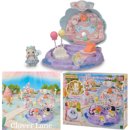 Sylvanian Families Yumeiro Princess Mermaid Shop Cat Baby Doll House Accessories Miniature Toys