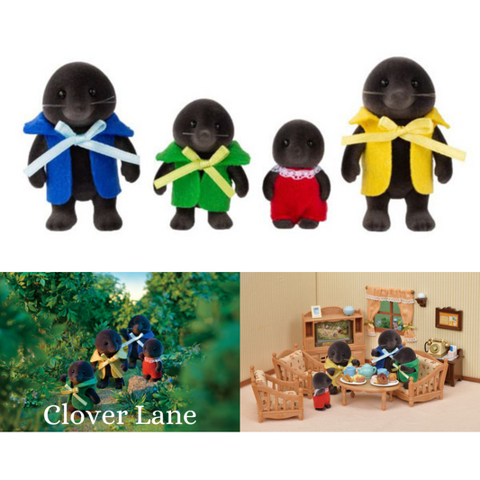 Sylvanian Families Mole Family Limited Exclusive Baby Doll House Accessories Miniature Toys