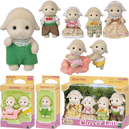 Sylvanian Families Sheep Family Twins Baby Doll House Accessories Miniature Toys