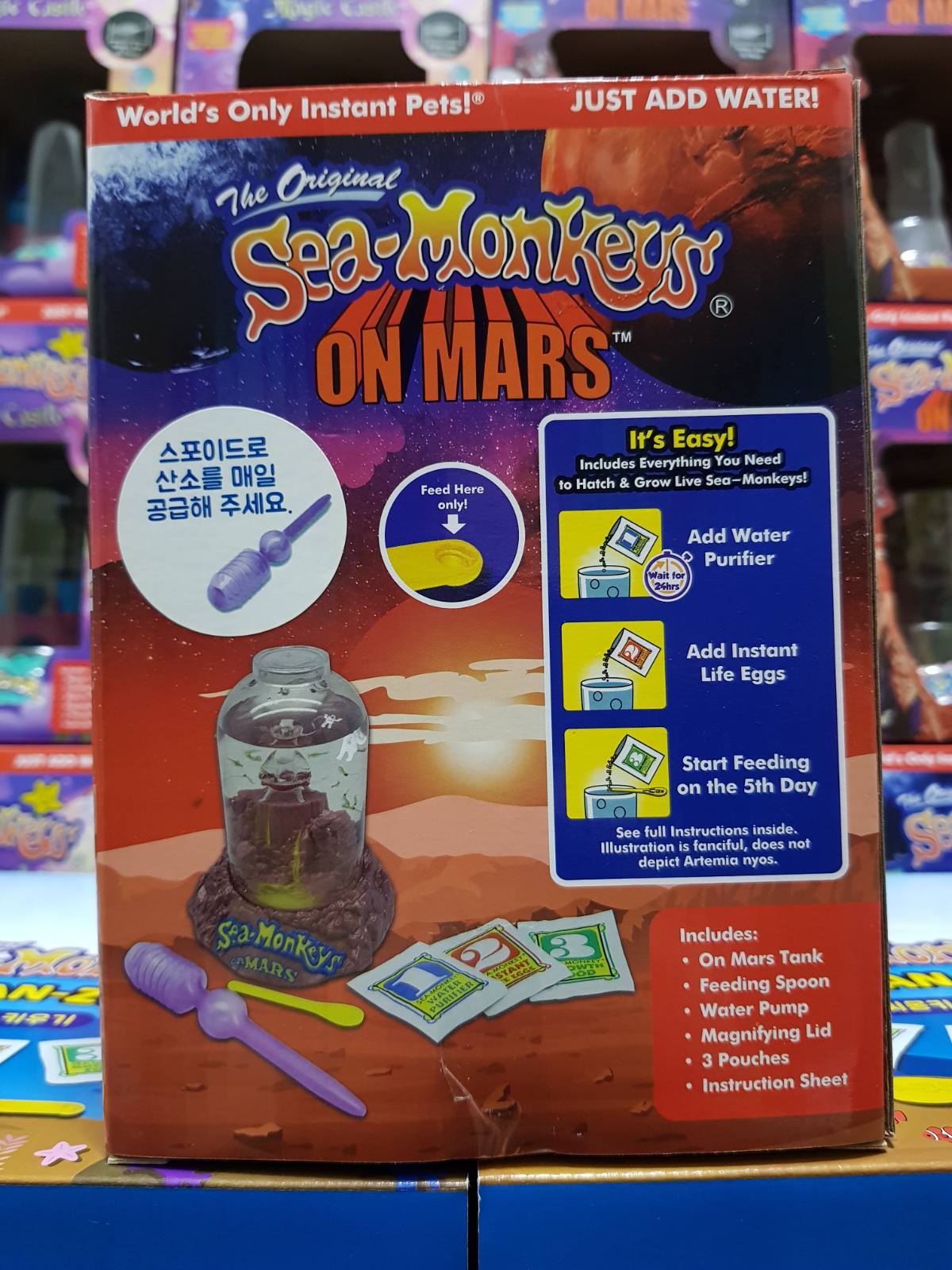 Original Sea Monkeys Ocean Zoo On Mars Magic Castle Instant LIfe Eggs Aquarium Kit Pet Toy